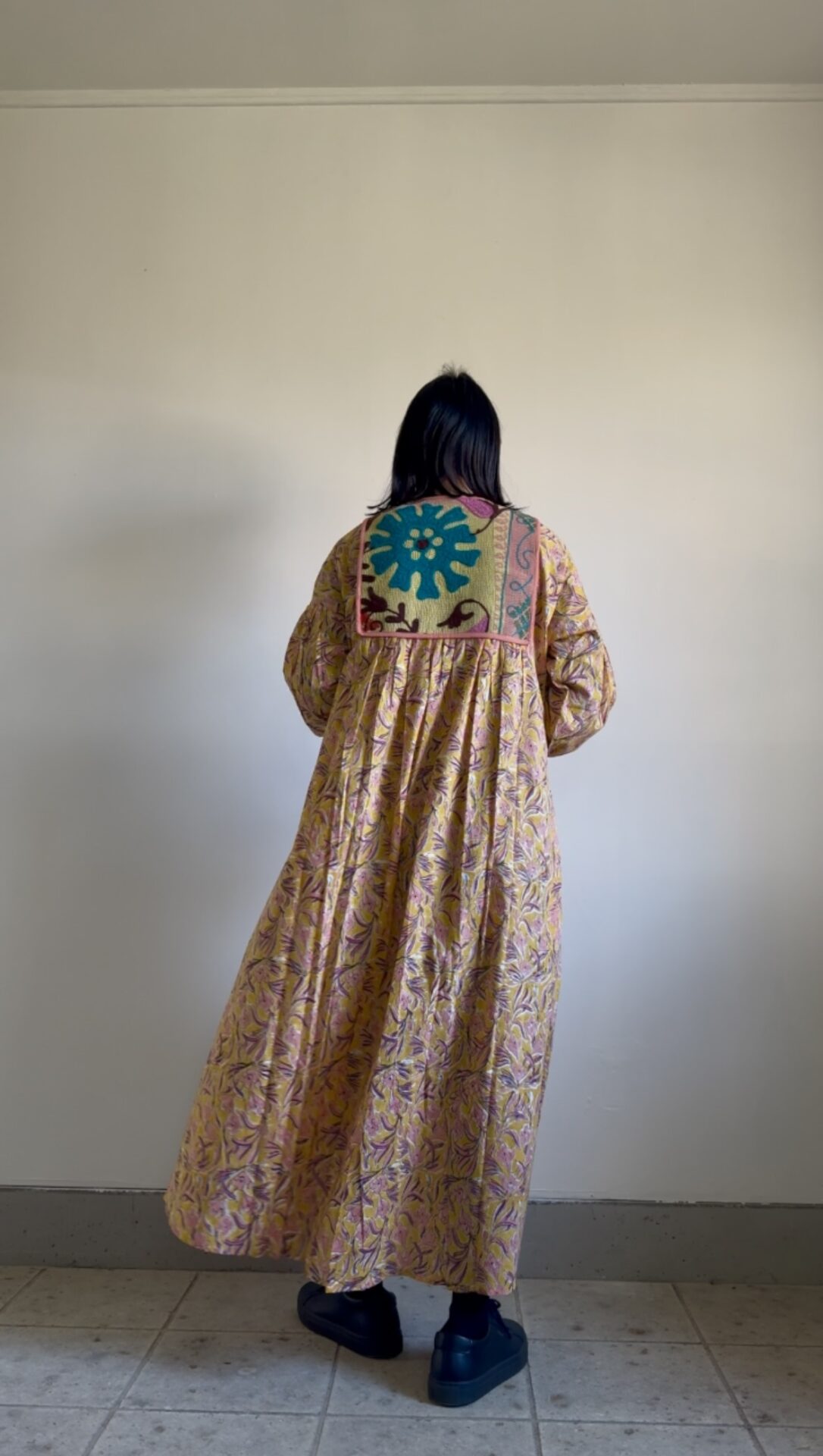 suzani yellow kantha dress #2601004 - 画像 (12)
