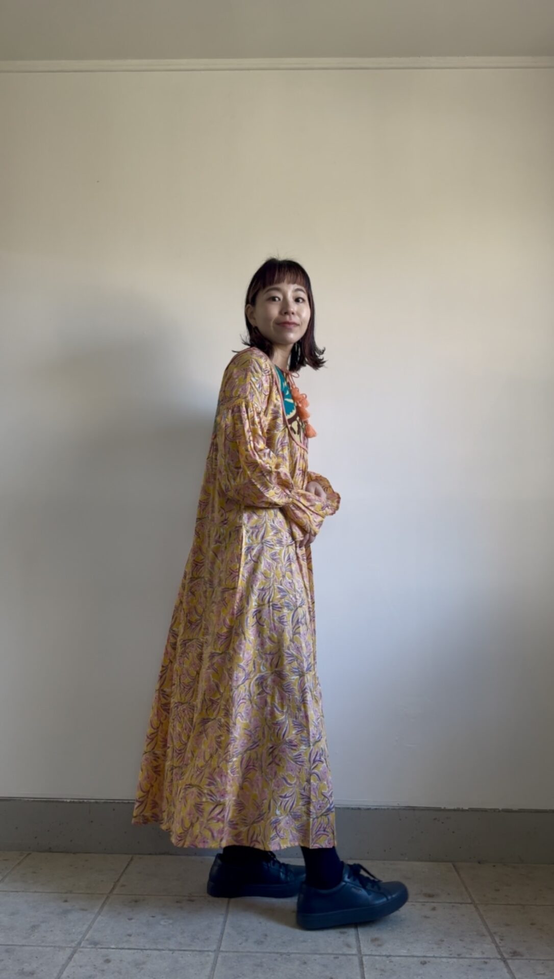 suzani yellow kantha dress #2601004 - 画像 (13)