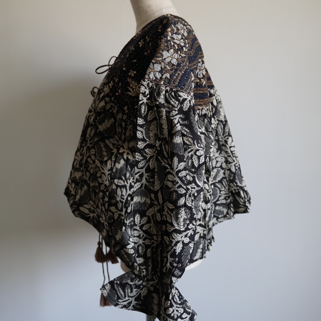 black wataame kantha blouse