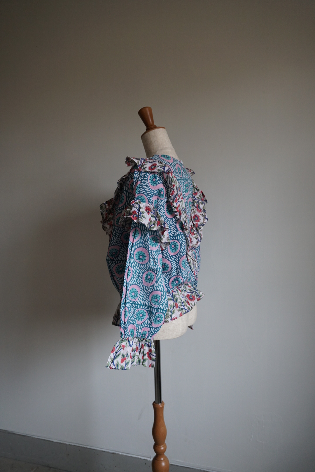 mint×white kantha blouse - 画像 (12)