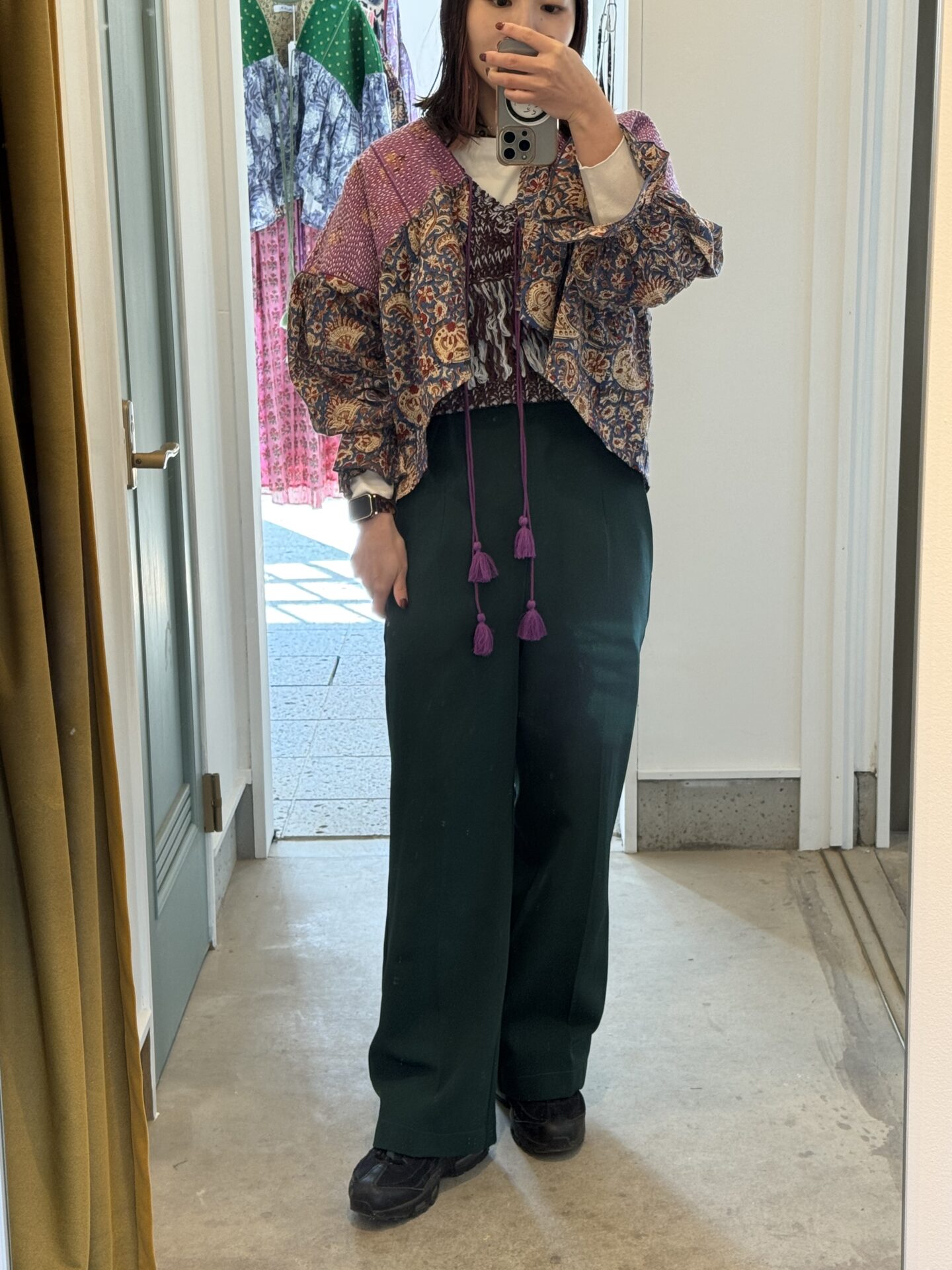 navy purple wataame kantha blouse - 画像 (16)