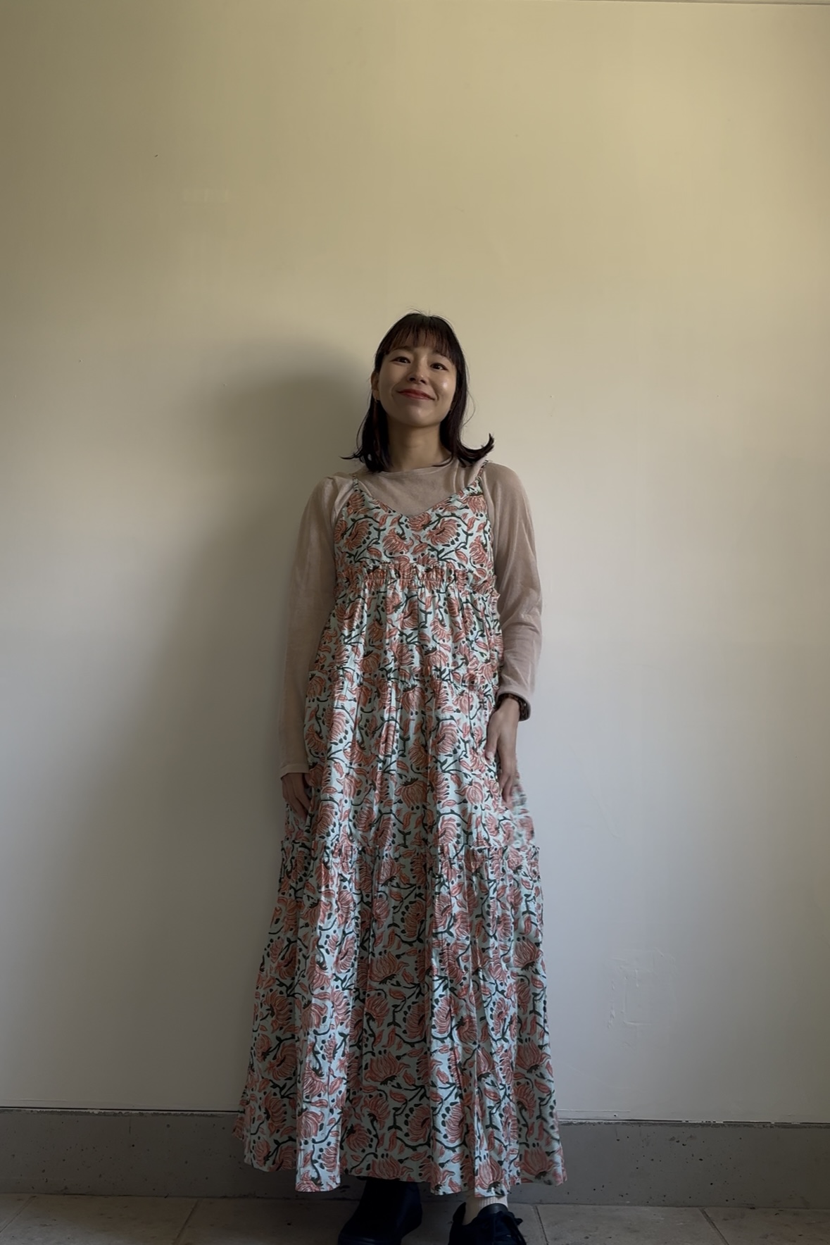 mint camisole tiered dress - 画像 (5)