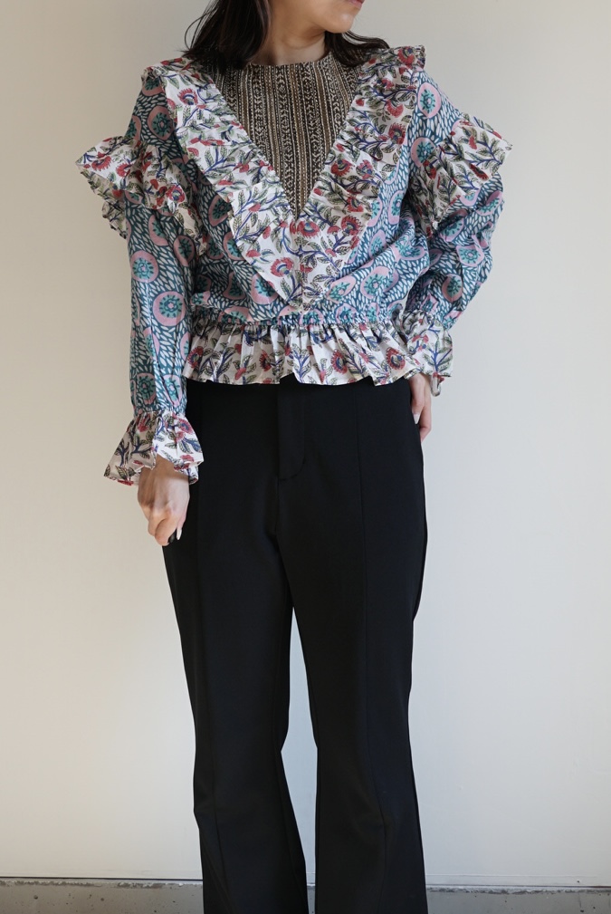 mint×white kantha blouse - 画像 (3)