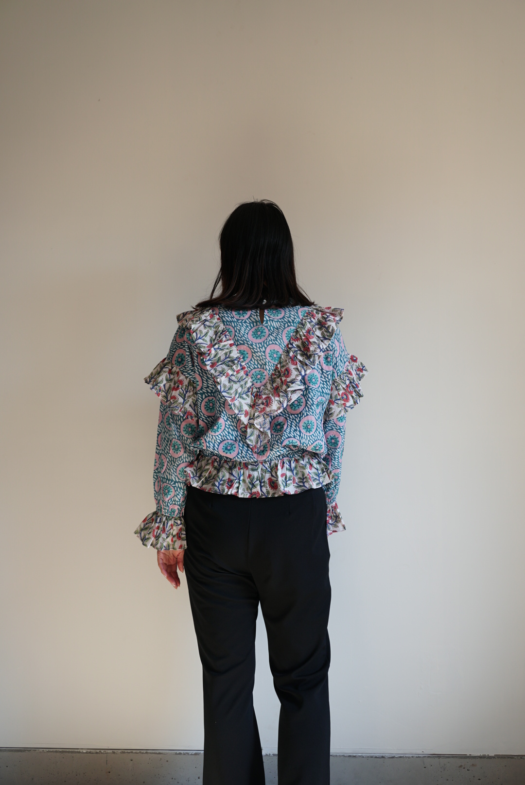 mint×white kantha blouse - 画像 (5)