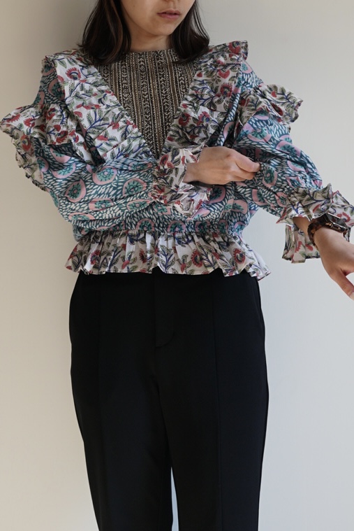 mint×white kantha blouse - 画像 (7)