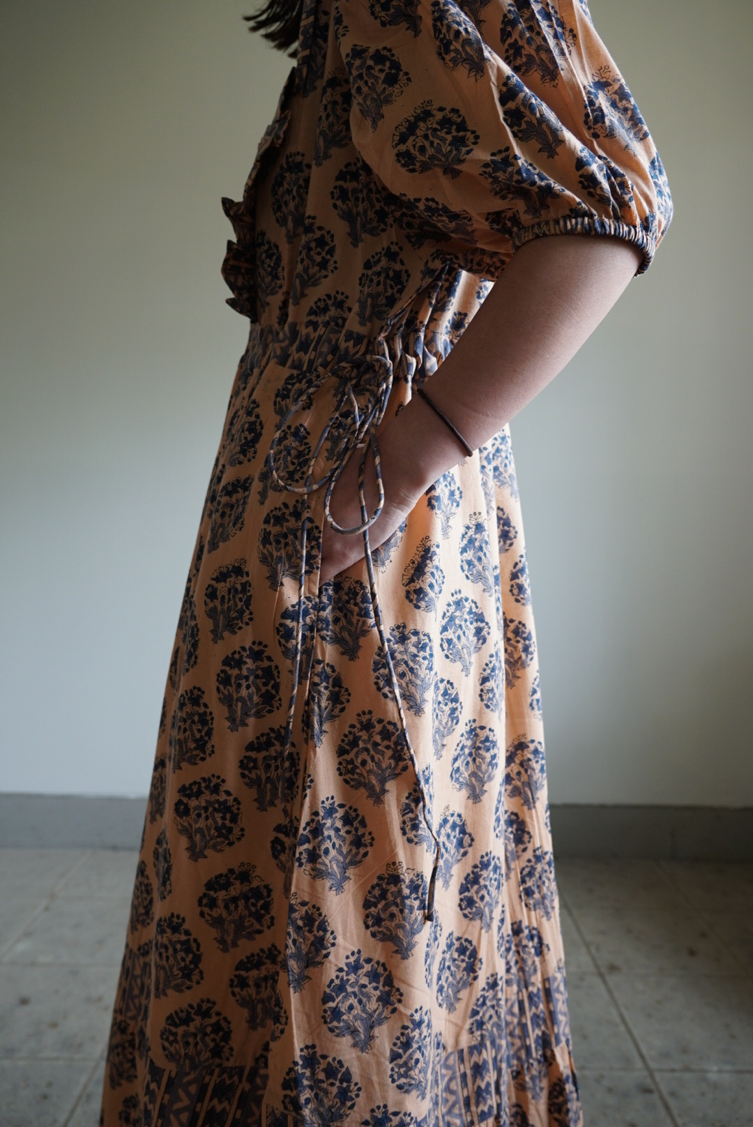 blue beige cinema puff dress - 画像 (8)