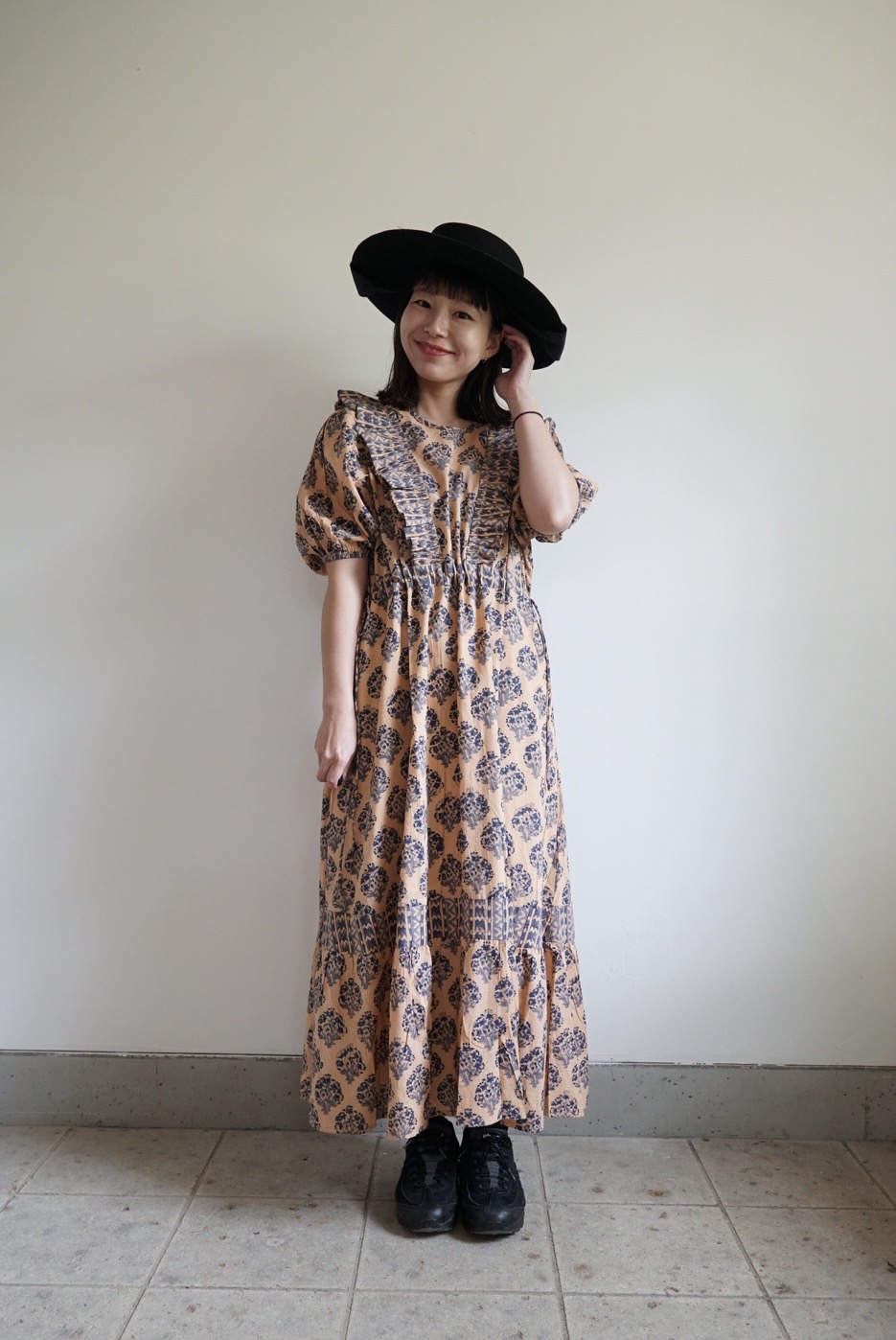 blue beige cinema puff dress - 画像 (5)