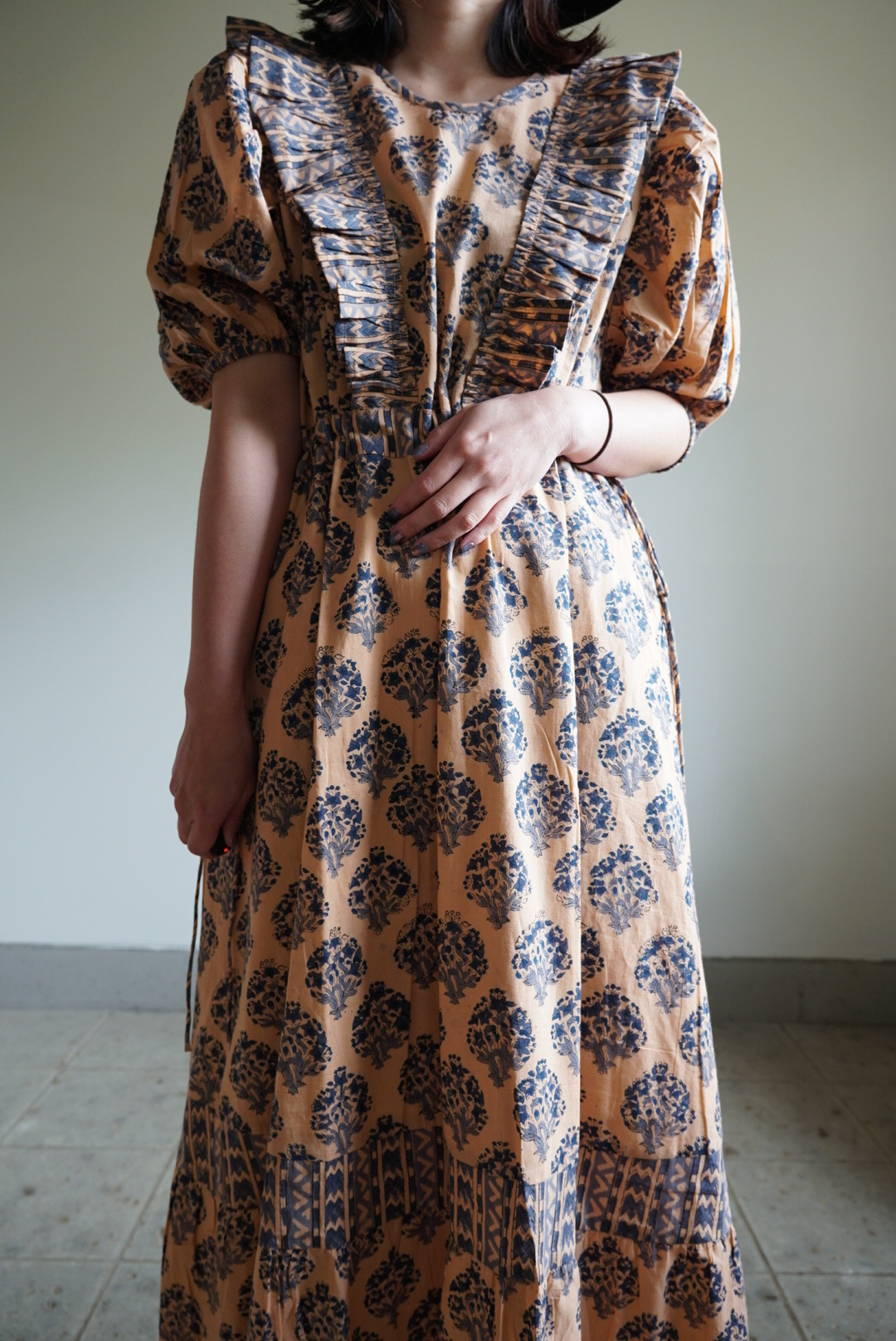 blue beige cinema puff dress - 画像 (7)