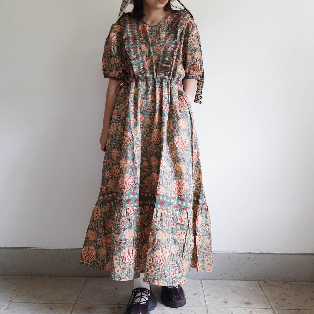 green cinema puff dress