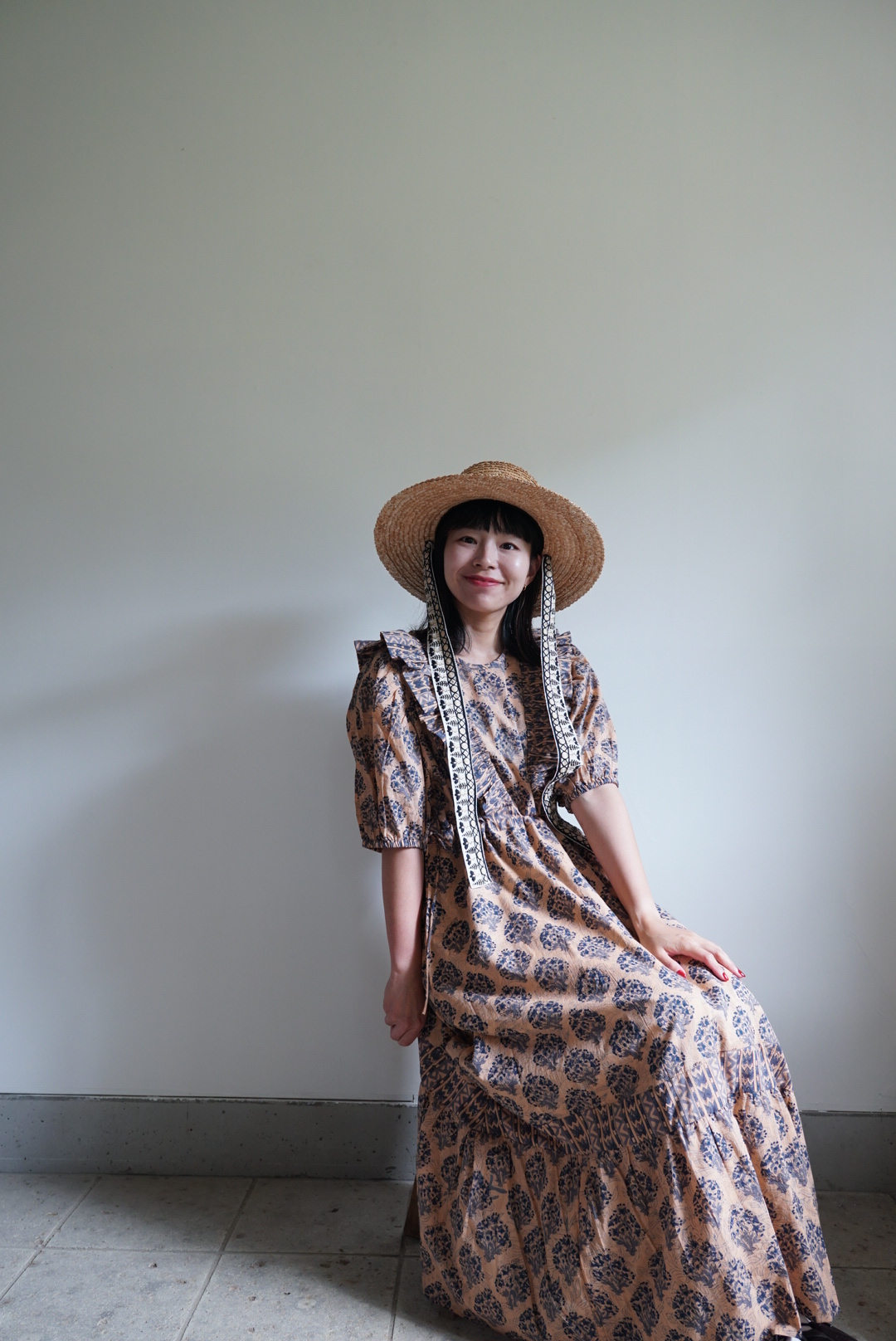 blue beige cinema puff dress - 画像 (9)