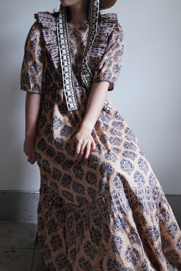 blue beige cinema puff dress - 画像 (10)