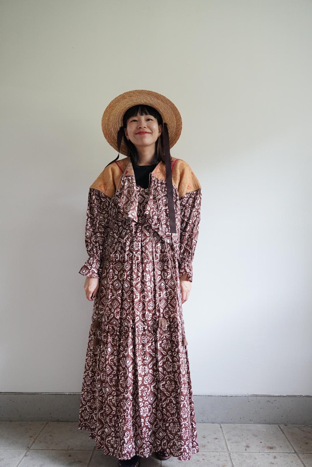 brown wataame kantha blouse - 画像 (3)