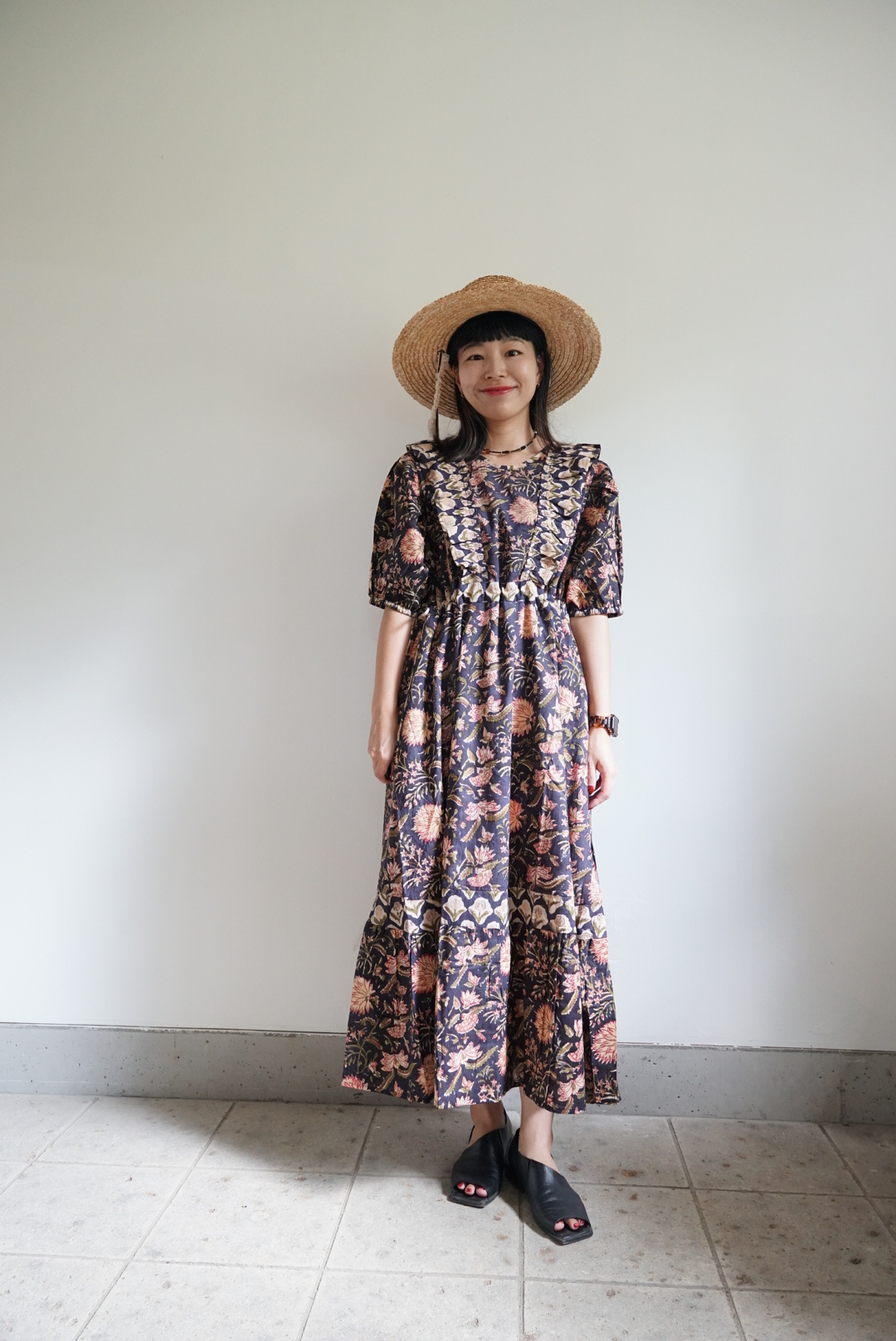 navy cinema puff dress - 画像 (6)