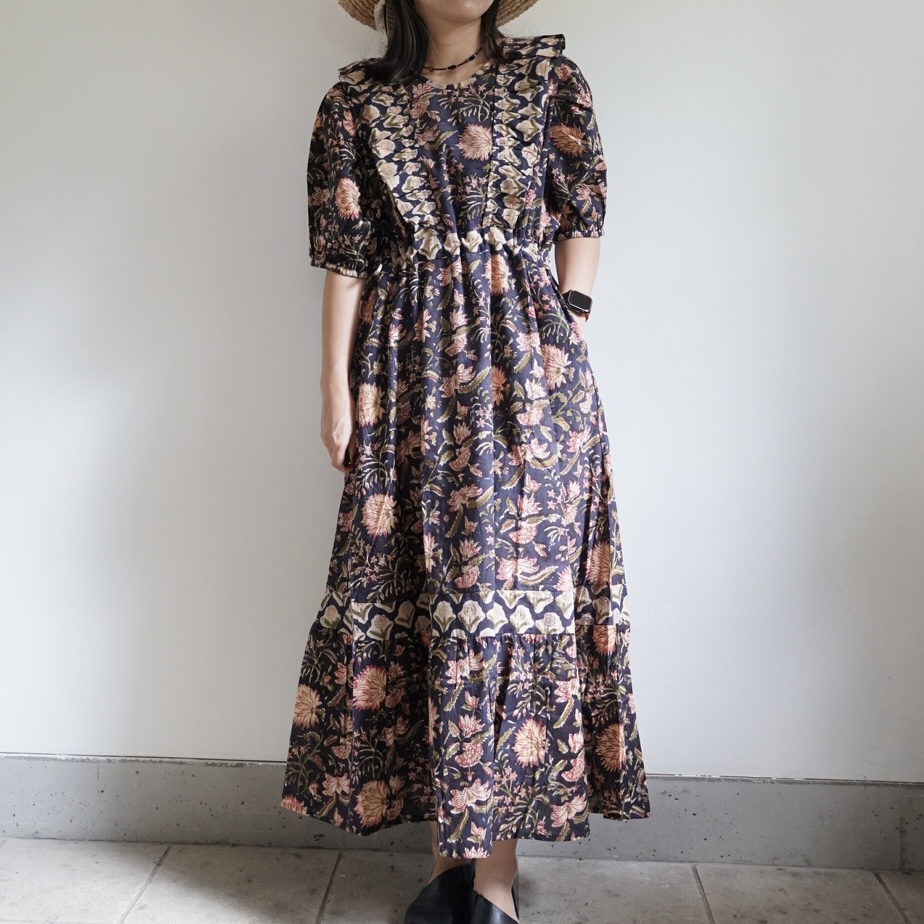 navy cinema puff dress